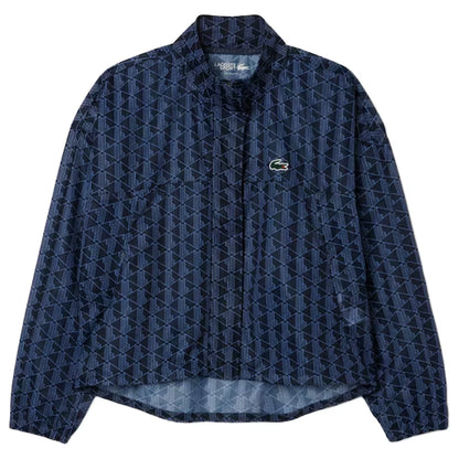 Women`s Core Performance Monogram Tennis Jacket Navy Blue and Delphinium Apparel Lacoste