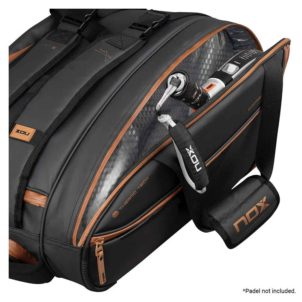 Luxury Open Series Padel Bag Black and Brown Bags Nox