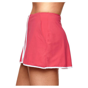 Women`s 13 Inch Box Pleated Tennis Skort Geranium Apparel Bobbe