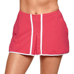 Women`s 13 Inch Box Pleated Tennis Skort Geranium Apparel Bobbe