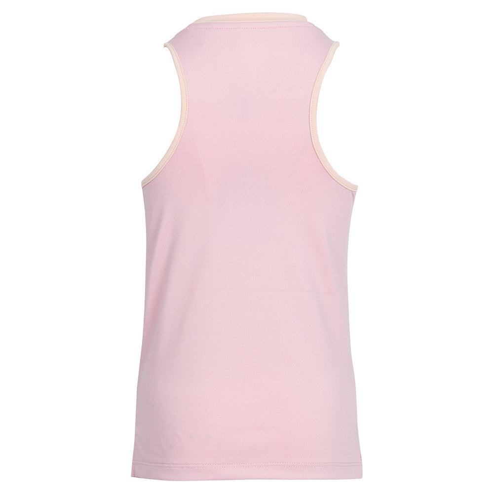 Girl's V-Neck Tennis Tank Pink and Orange Apparel Little Miss Tennis