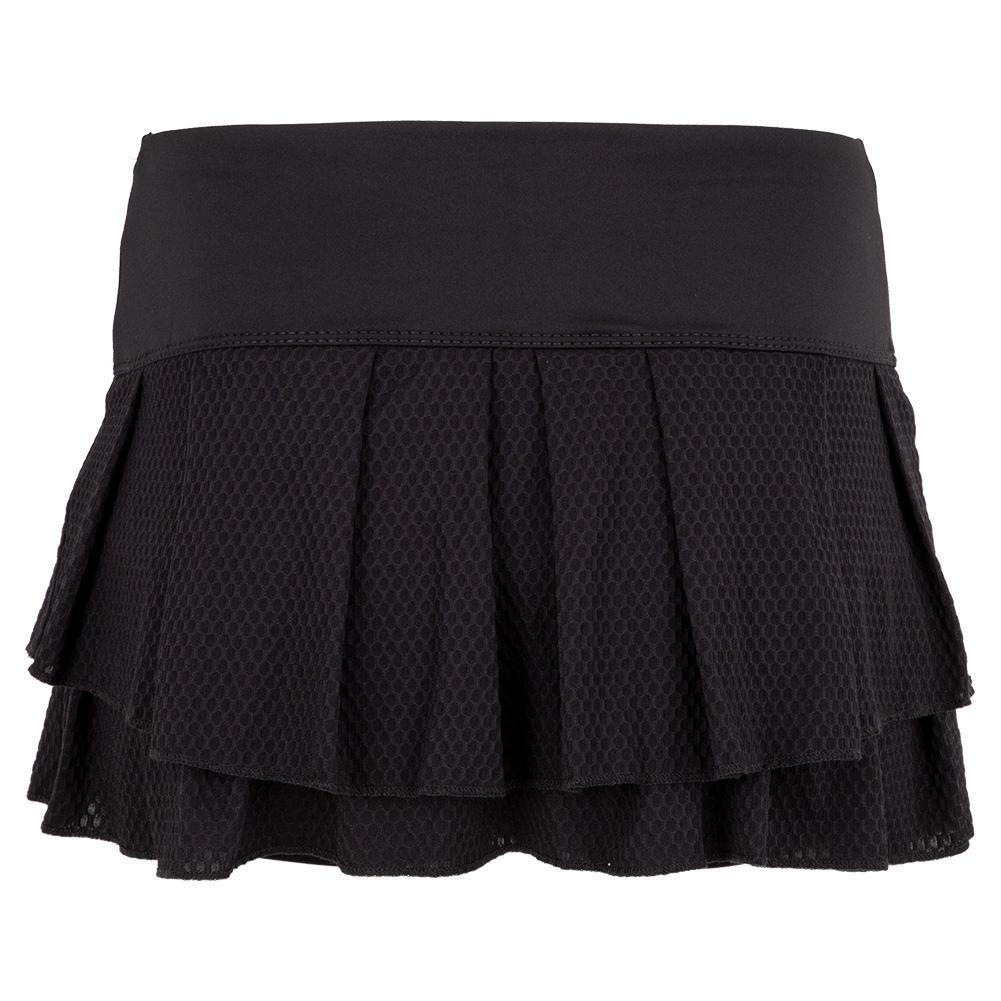 Women's Wavy Pleat Tier Tennis Skort Apparel Lucky In Love
