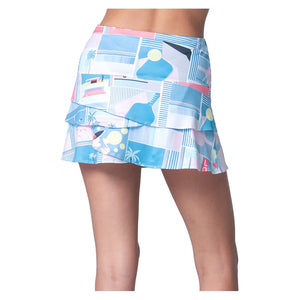 Women`s Linen Vision Scallop Tennis Skort Periwinkle Apparel Lucky In Love