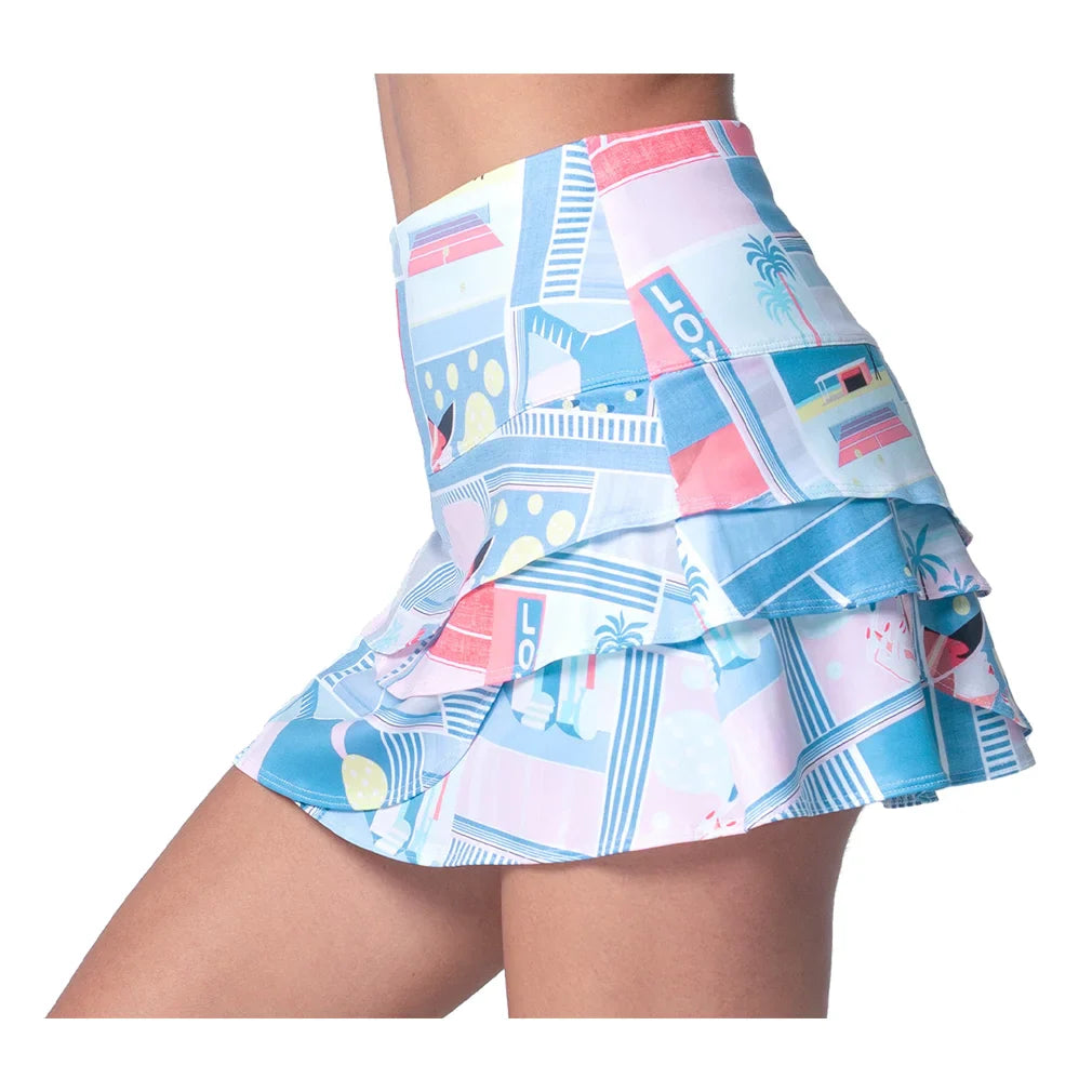 Women`s Linen Vision Scallop Tennis Skort Periwinkle Apparel Lucky In Love
