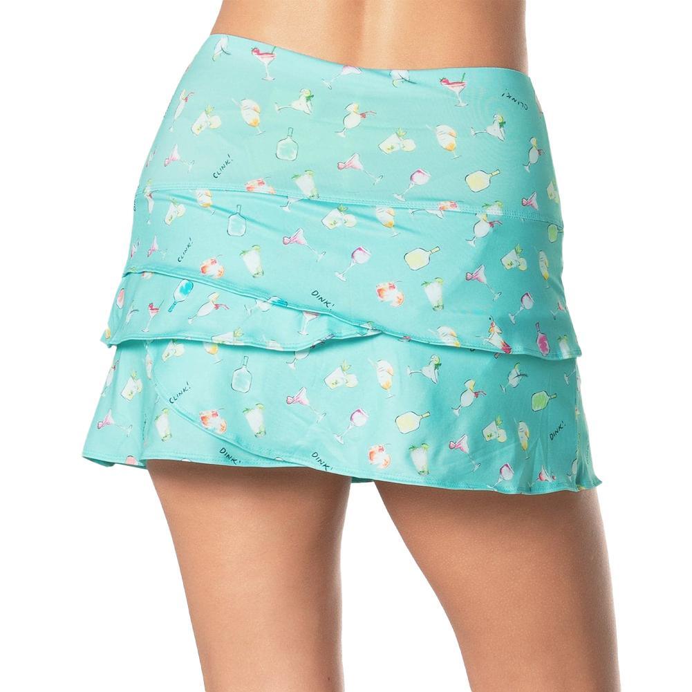 Women's Dink N' Drink Scallop Tennis Skort Multicolor Apparel Lucky In Love