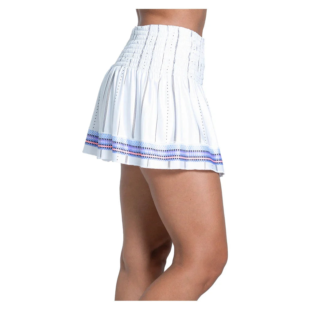 Women`s Breezy Love Smocked 14 Inch Tennis Skort Baby Lavender Apparel Lucky In Love
