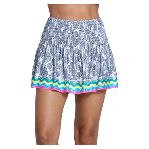 Women`s Hippy Smocked 14 Inch Tennis Skort Multicolor Apparel Lucky In Love