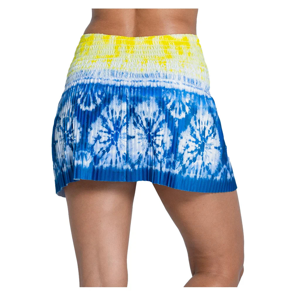 Women`s Shibori Wave 14 Inch Tennis Skort Royal Apparel Lucky In Love