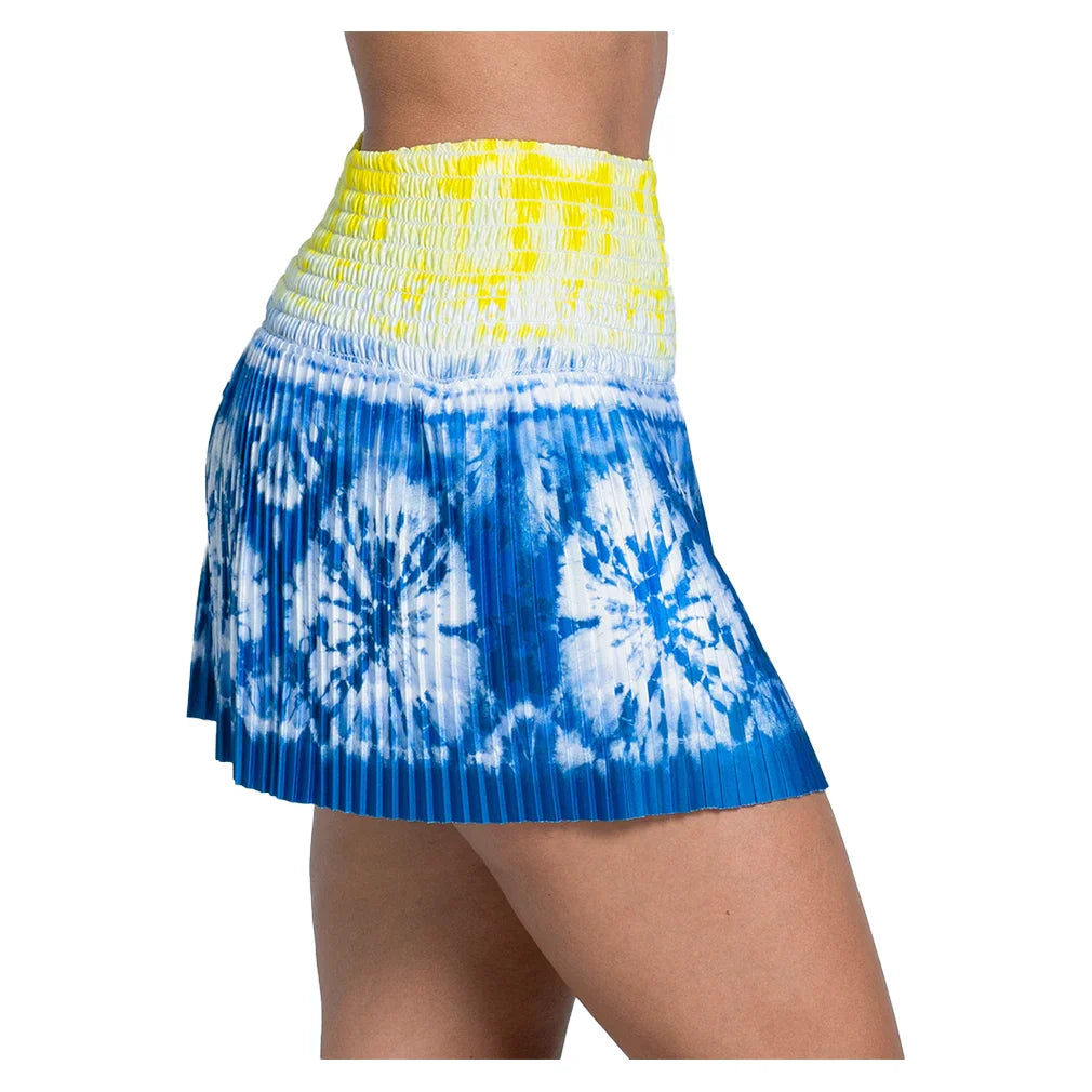 Women`s Shibori Wave 14 Inch Tennis Skort Royal Apparel Lucky In Love