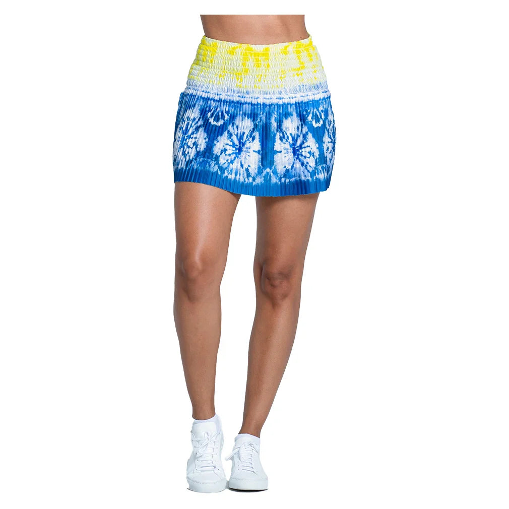 Women`s Shibori Wave 14 Inch Tennis Skort Royal Apparel Lucky In Love