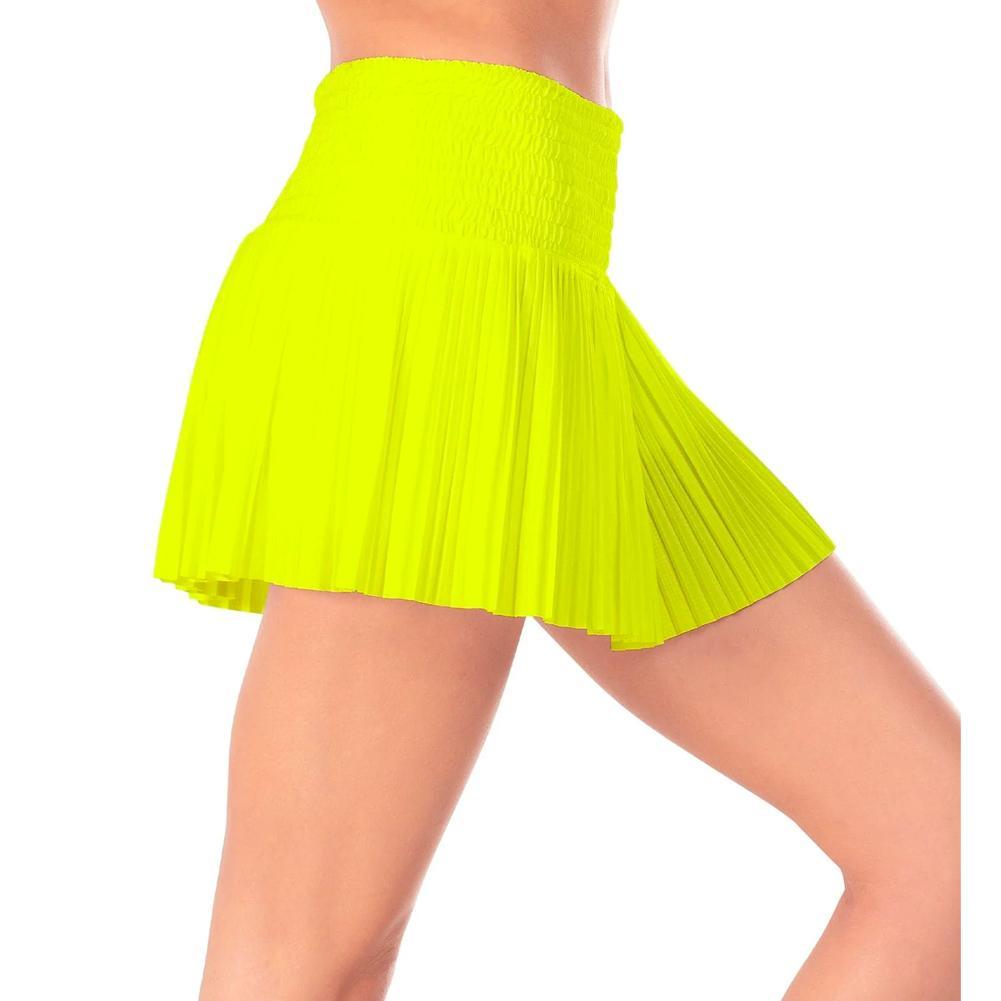 Women`s Long Pleated Smocked Tennis Skort Apparel Lucky In Love