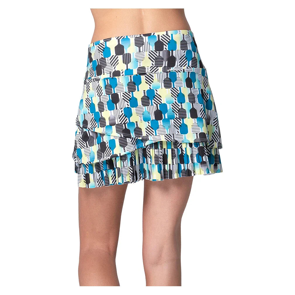 Women`s Stripe It Up Pickleball Skort Electric Blue Apparel Lucky In Love