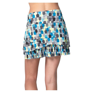 Women`s Stripe It Up Pickleball Skort Electric Blue Apparel Lucky In Love