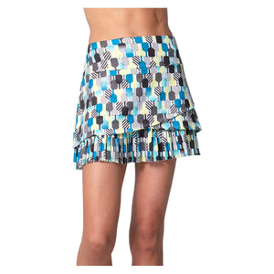 Women`s Stripe It Up Pickleball Skort Electric Blue Apparel Lucky In Love