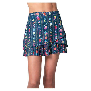 Women`s P.S. I Love You Pickleball Tennis Skort Midnight Apparel Lucky In Love