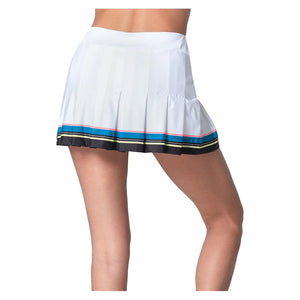 Women`s Stripe Hype Tennis Skort Electric Blue Apparel Lucky In Love