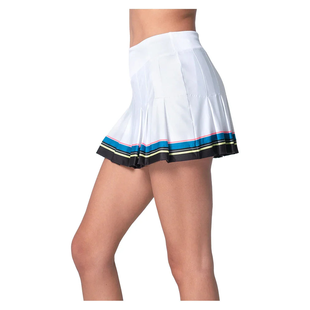 Women`s Stripe Hype Tennis Skort Electric Blue Apparel Lucky In Love