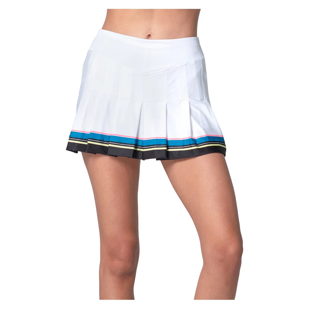 Women`s Stripe Hype Tennis Skort Electric Blue Apparel Lucky In Love