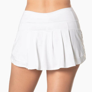 Women's Lace Track Tennis Skort White Apparel Lucky In Love