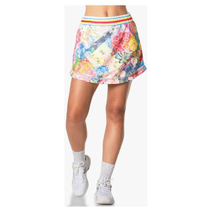 Women's High Waist Flower On Tennis Skort Multicolor Apparel Lucky In Love