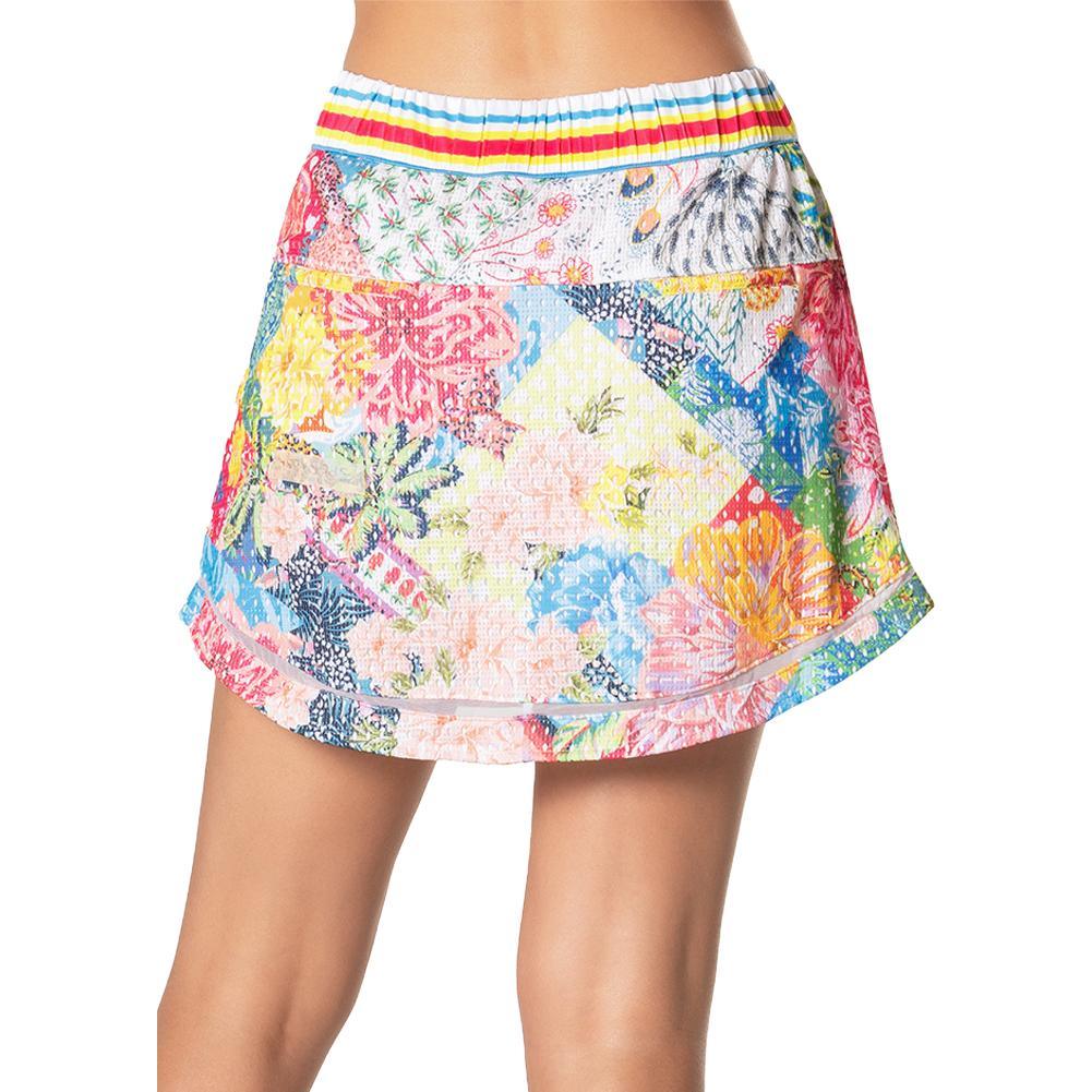 Women's High Waist Flower On Tennis Skort Multicolor Apparel Lucky In Love