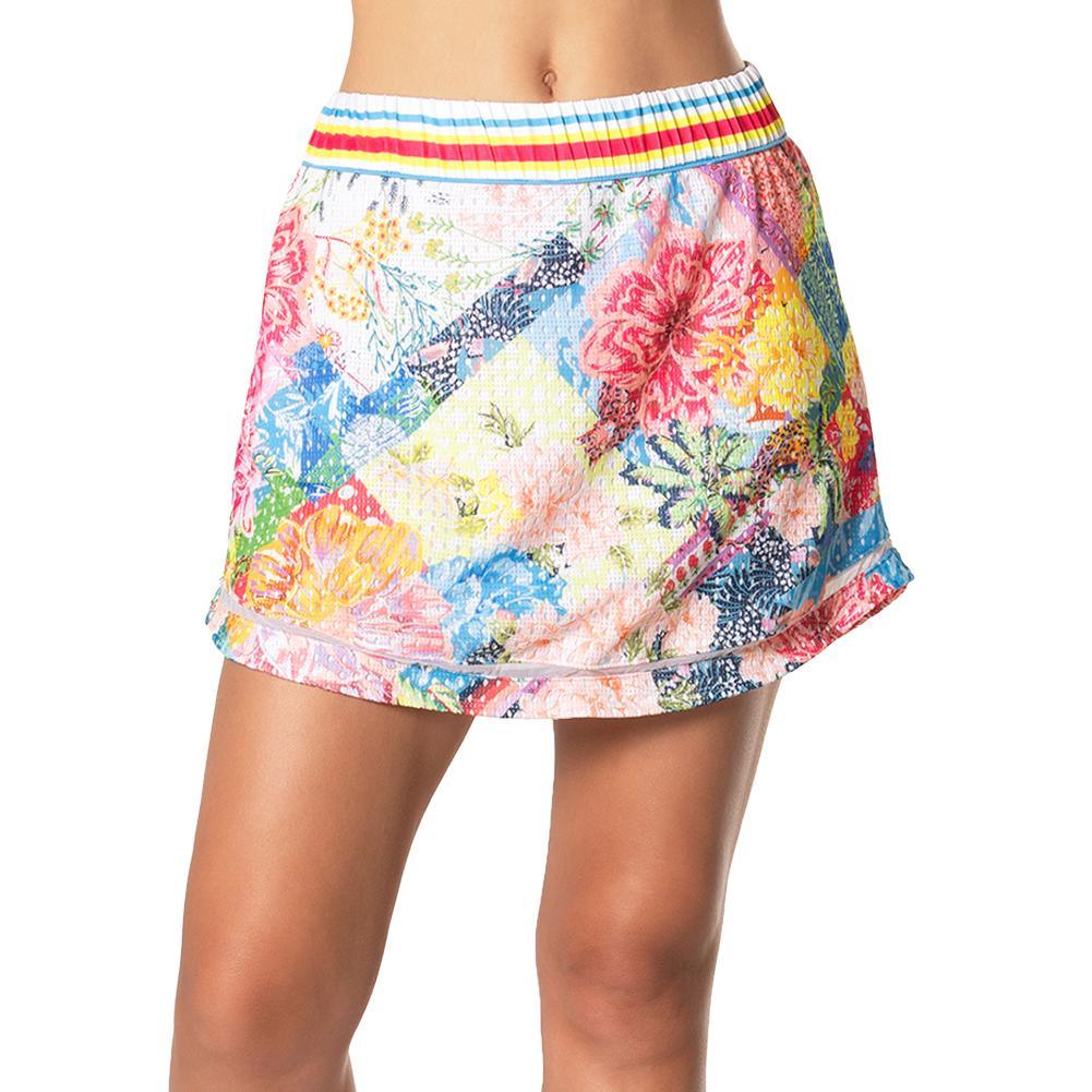 Women's High Waist Flower On Tennis Skort Multicolor Apparel Lucky In Love