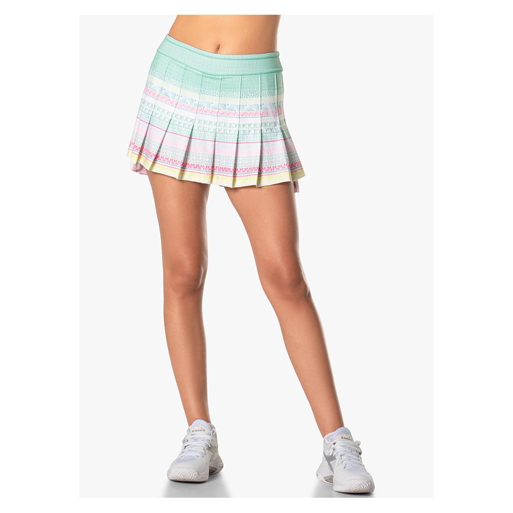 Women's Retro Deco Tennis Skort Peony Apparel Lucky In Love