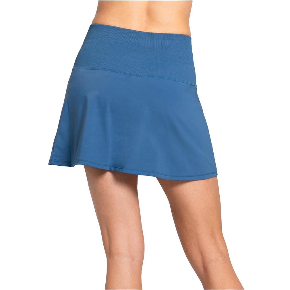 Women`s Long Baseline Tennis Skort Steel Blue Apparel Lucky In Love