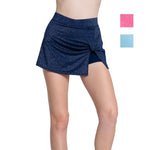 Women`s Shimmer 13 Inch Twist Tennis Skort Apparel Lucky In Love