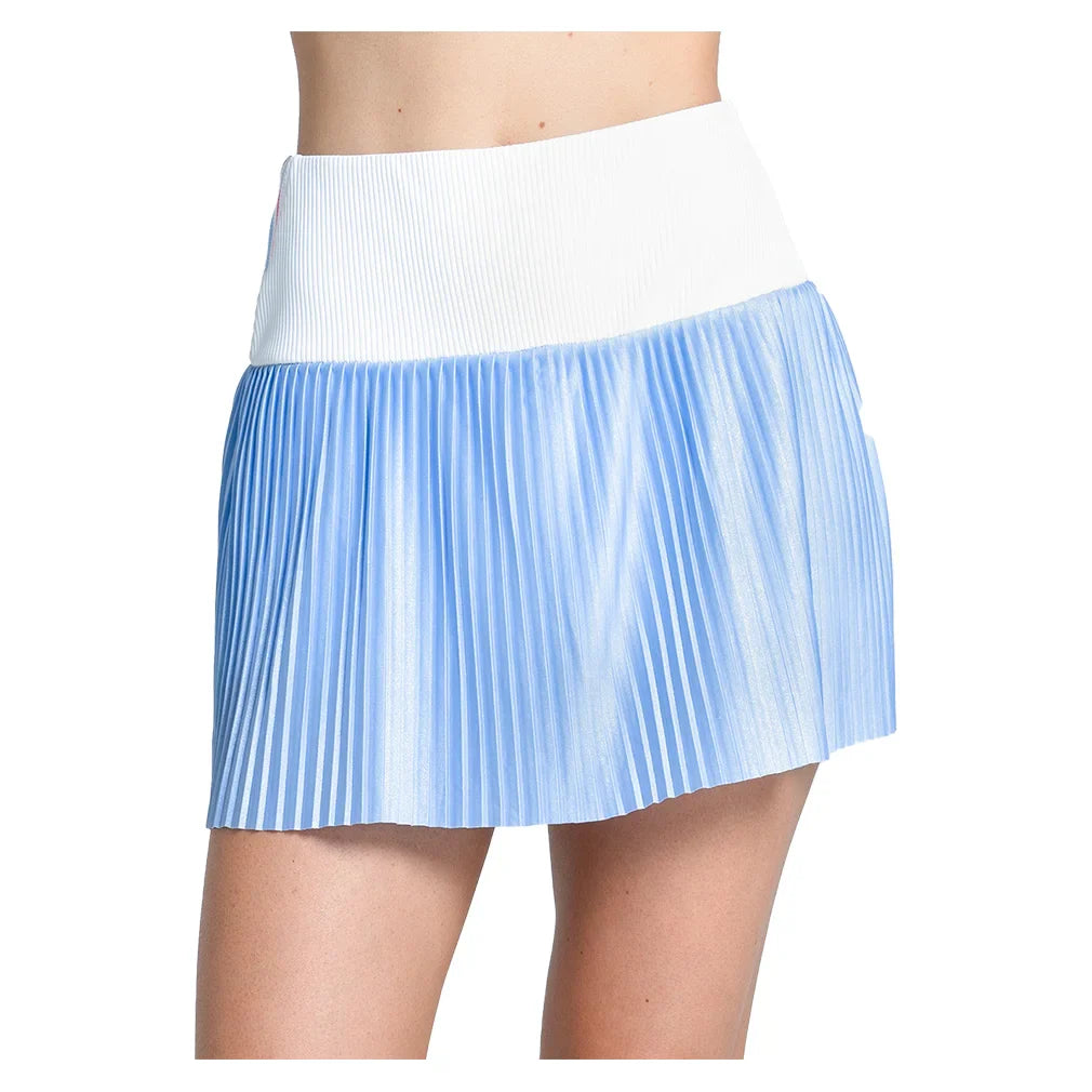 Women`s Got the Blues Pleated 14 Inch Tennis Skort Powder Apparel Lucky In Love