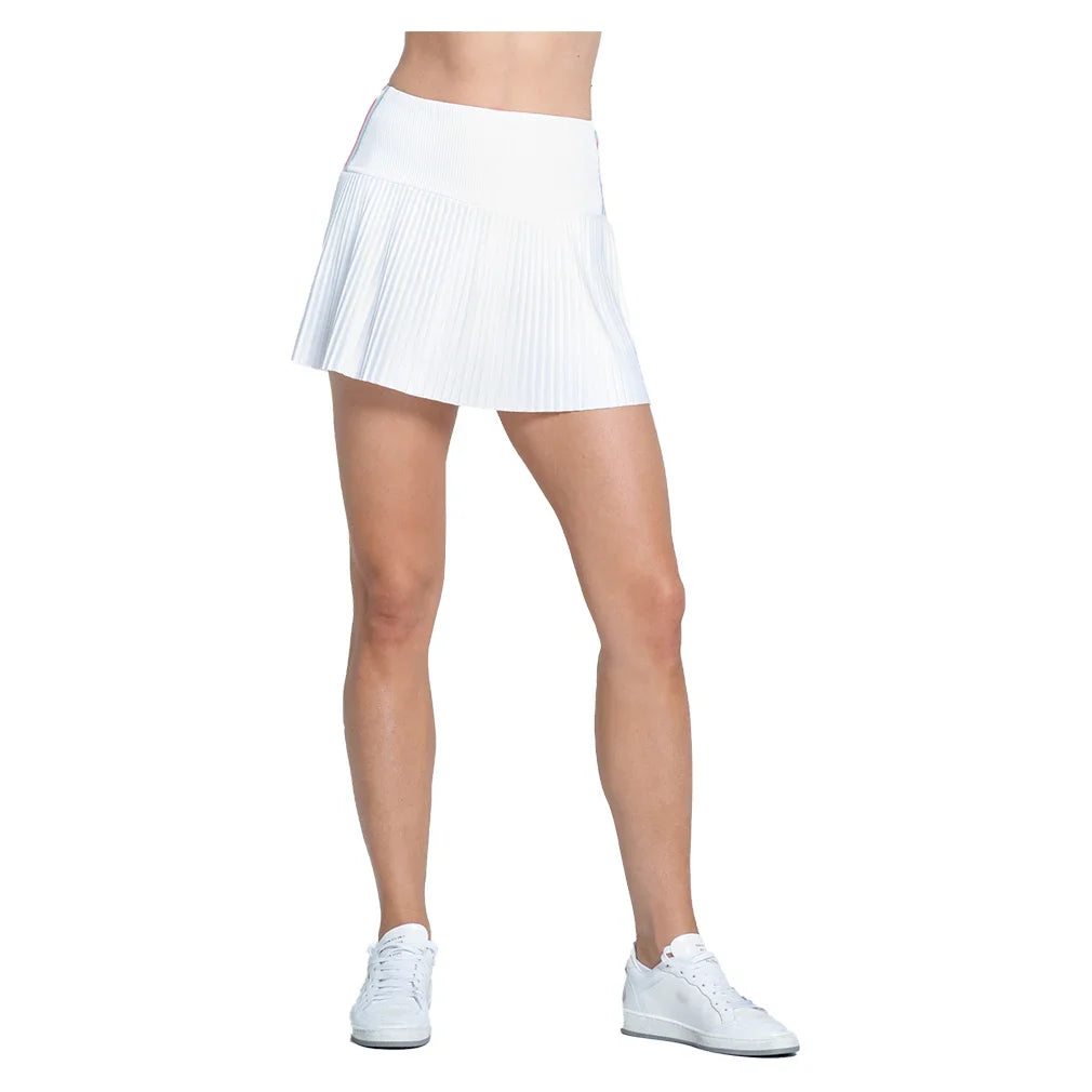 Women`s Revival Pleated 14 Inch Tennis Skort White Apparel Lucky In Love