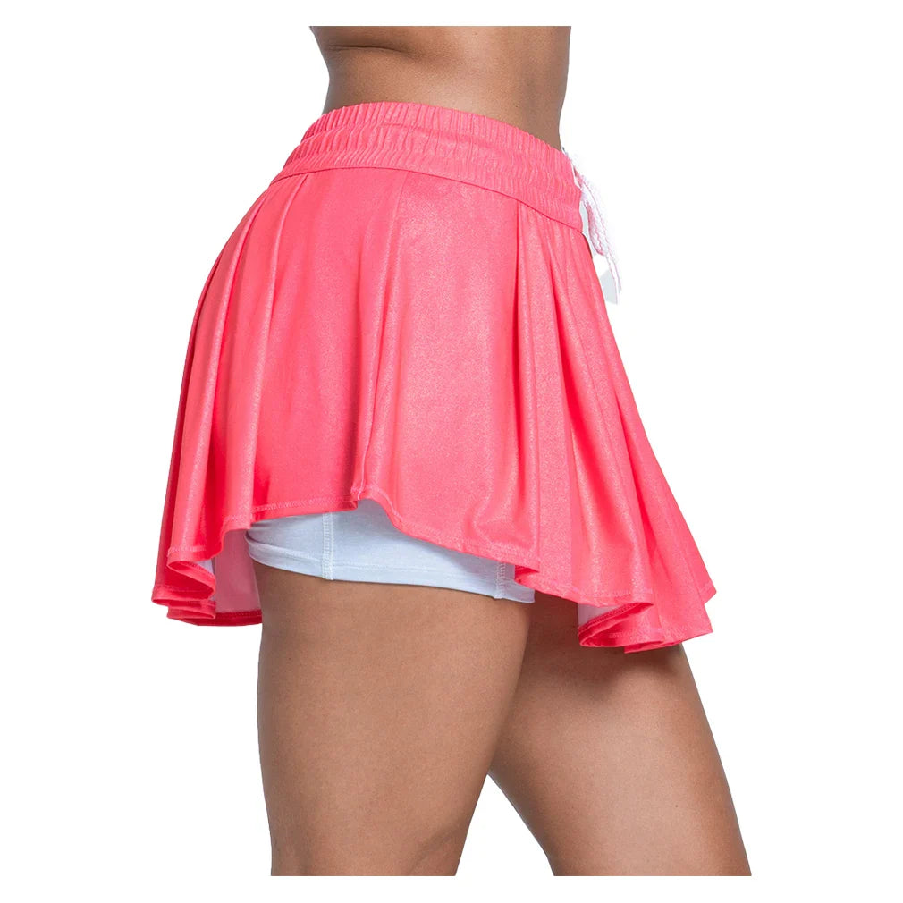 Women`s High Waist All That Shimmers 13.5 Inch Tennis Skort Apparel Lucky In Love