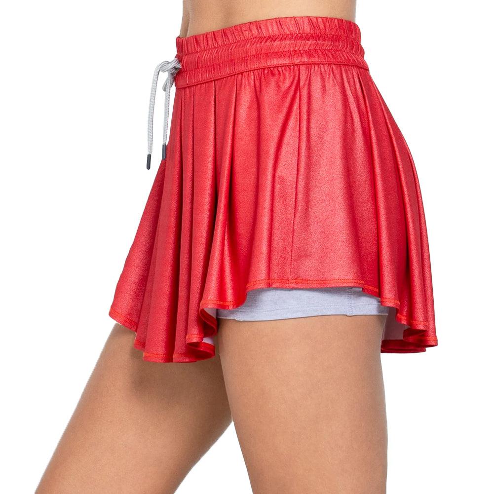 Women`s High Waist All That Shimmers Tennis Skort Apparel Lucky In Love