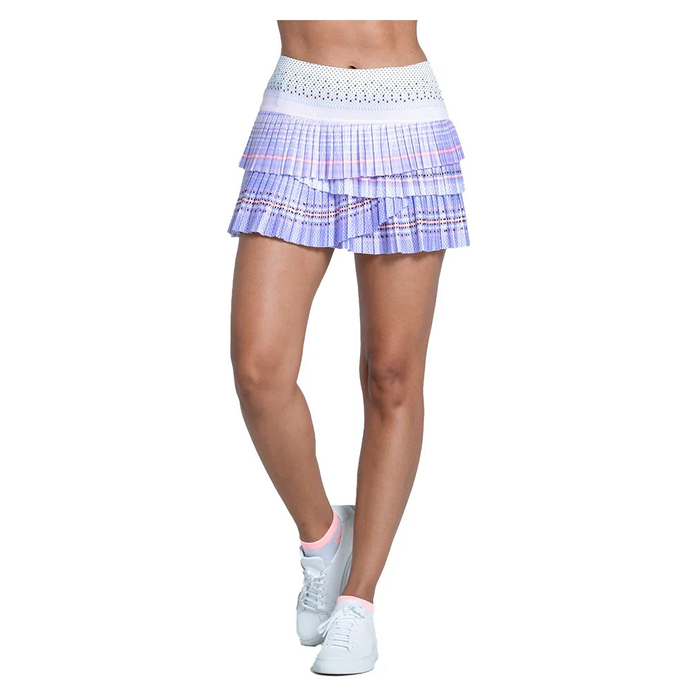 Women`s Love Scallop Pleated 13 Inch Tennis Skort Baby Lavender Apparel Lucky In Love