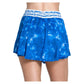 Women`s High Waist Shibori Stripe 13.5 Inch Tennis Skort Royal Apparel Lucky In Love