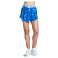 Women`s High Waist Shibori Stripe 13.5 Inch Tennis Skort Royal Apparel Lucky In Love