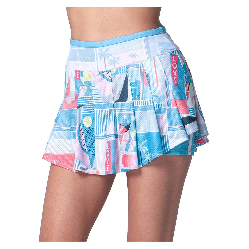 Women`s Linen Intuition Tennis Skort Periwinkle Apparel Lucky In Love