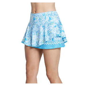 Women`s Spring Blossom 13 Inch Tennis Skort Parrot Apparel Lucky In Love