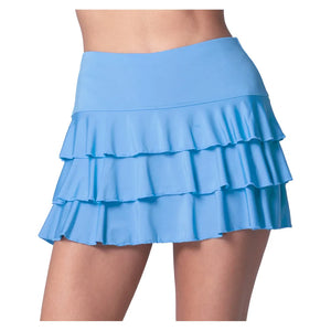 Women`s Awesome Ruffle Tennis Skort Periwinkle Apparel Lucky In Love