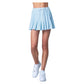 Women`s High Waist Linen Stripe Tennis Skort Periwinkle Apparel Lucky In Love