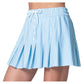 Women`s High Waist Linen Stripe Tennis Skort Periwinkle Apparel Lucky In Love