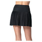 Women`s Racer Rib Pleated Tennis Skort Black Apparel Lucky In Love