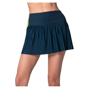 Women`s Racer Rib Pleated Tennis Skort Midnight Apparel Lucky In Love