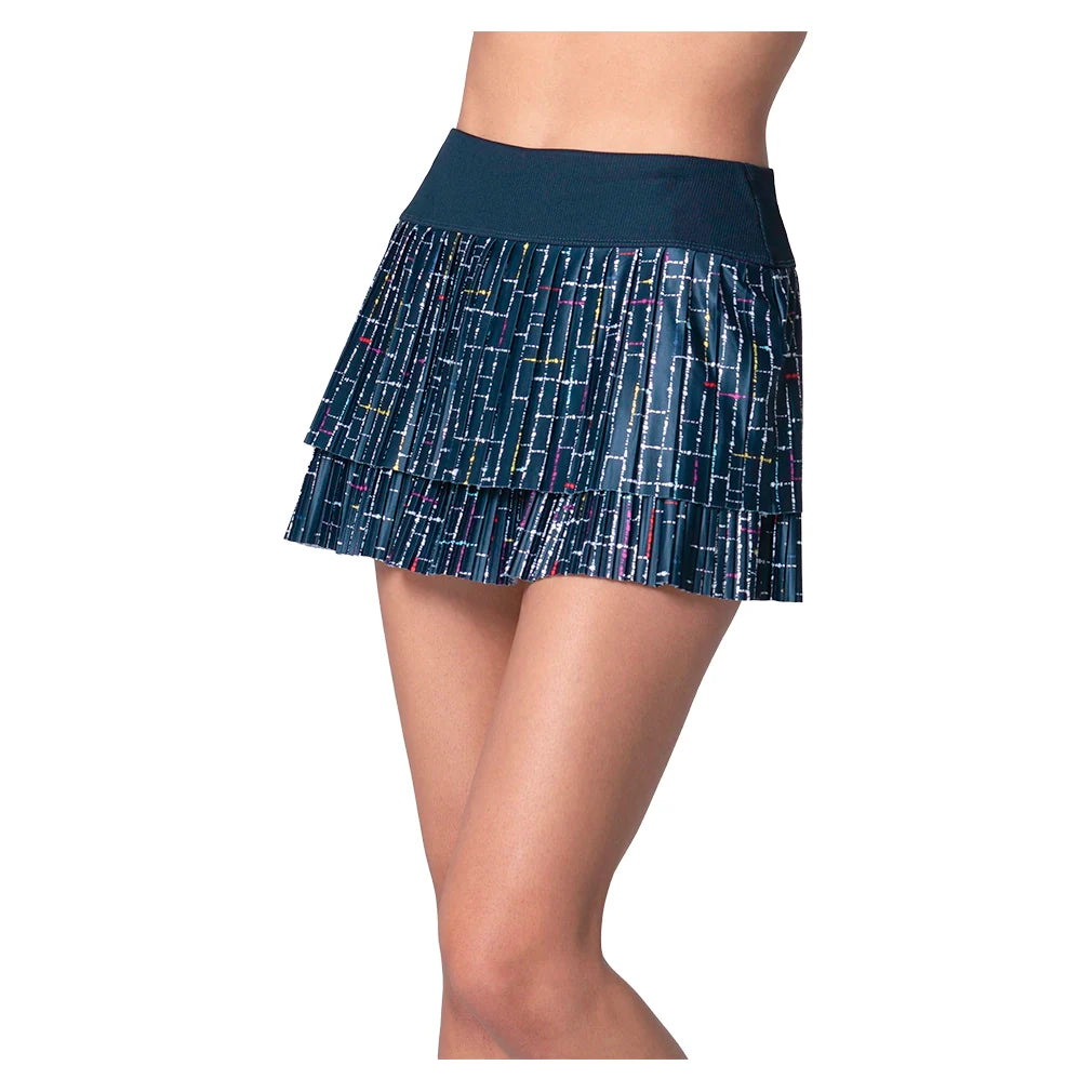 Women`s Lovin` Boucle Pleated Tennis Skort Midnight Apparel Lucky In Love