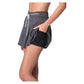 Women`s High Waist Pinstripe Tennis Skort Black Apparel Lucky In Love