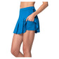 Women`s Pleat Party Tennis Skort Electric Blue Apparel Lucky In Love