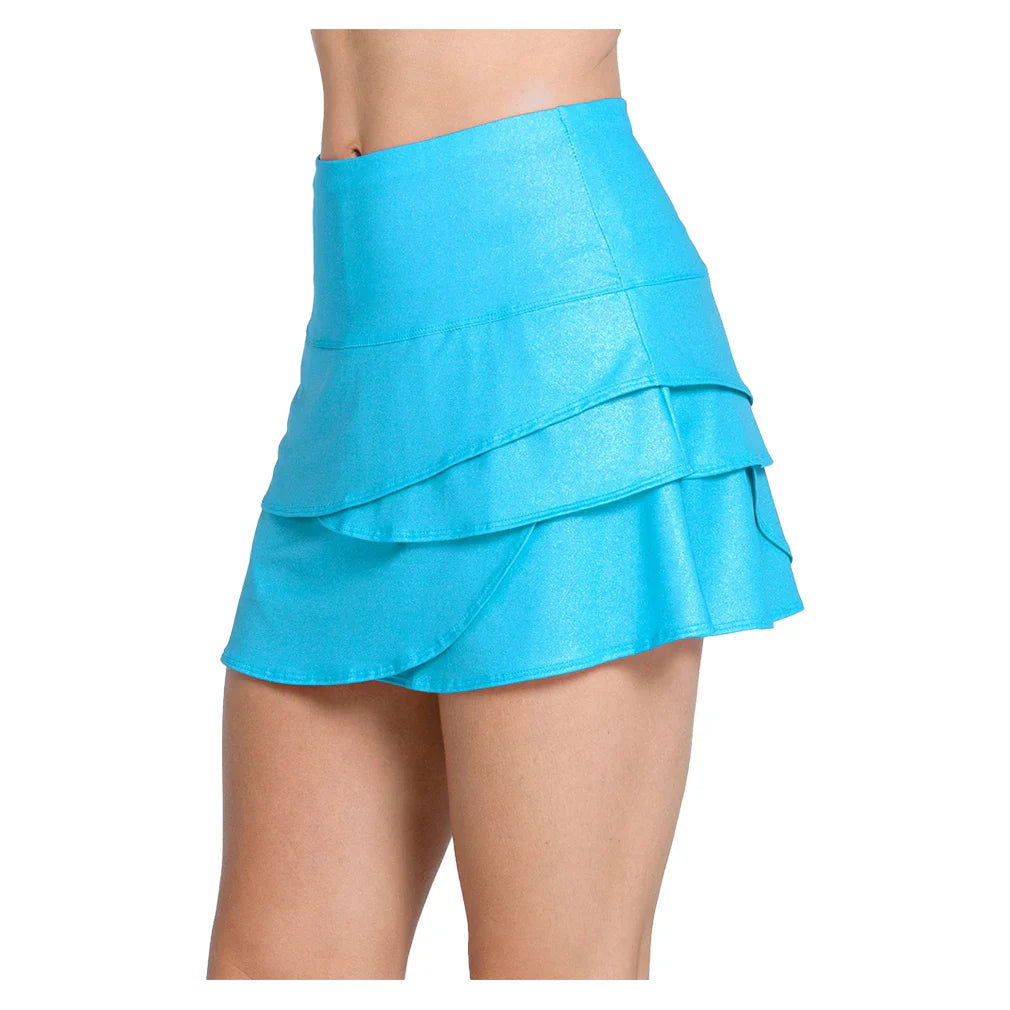 Women`s All That Shimmers Scallop 14 Inch Tennis Skort Apparel Lucky In Love