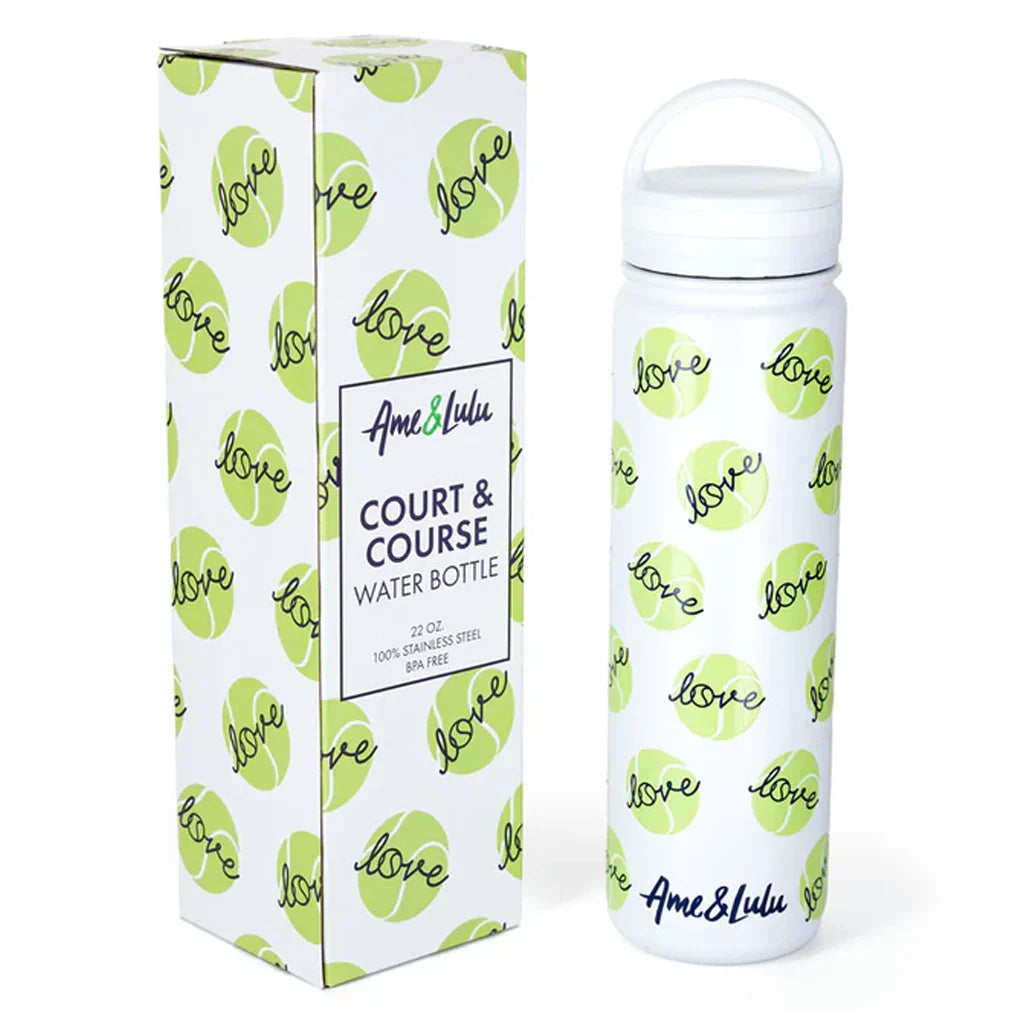 Court and Course Tennis Water Bottle Accessories Ame And Lulu