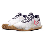 Men's Air Zoom Vapor Cage 4 Tennis Shoes White and Laser Crimson Footwear Nike