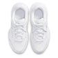 Juniors' Court Lite 2 Tennis Shoes White and Metallic Silver Footwear Nike